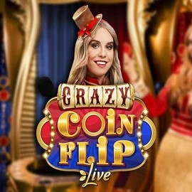 Crazy Coin Flip slot logo by Evolution at Roibets Casino